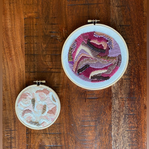 Handmade Abstract Beaded Embroidery - Picture 2 of 4